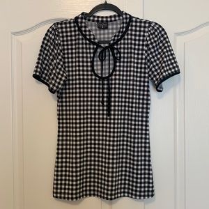Rock Steady Gingham Key Hole Top